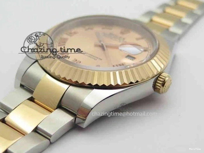 MiroTime 1218 Sleek DateJust II 41mm SS RG BP Maker Best Edition RG Roman Dial On SS RG Bracelet SA 3711